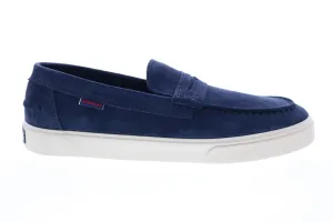 Sebago Manitou 751112W Mens Blue Suede Loafers & Slip Ons Moccasin Shoes
