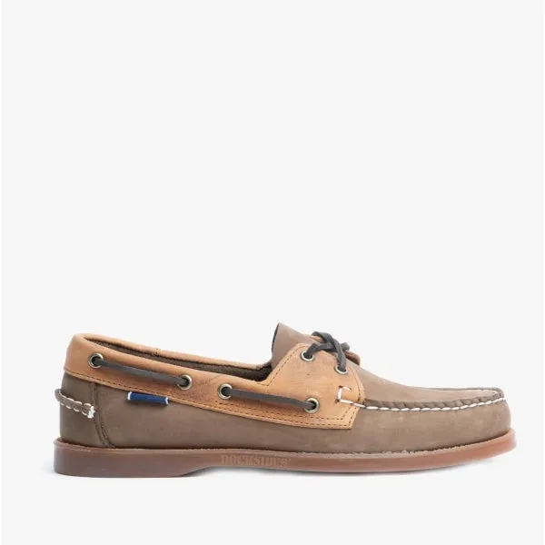 Sebago PORTLAND ROOKIES Mens Leather Deck Shoes Dark Brown