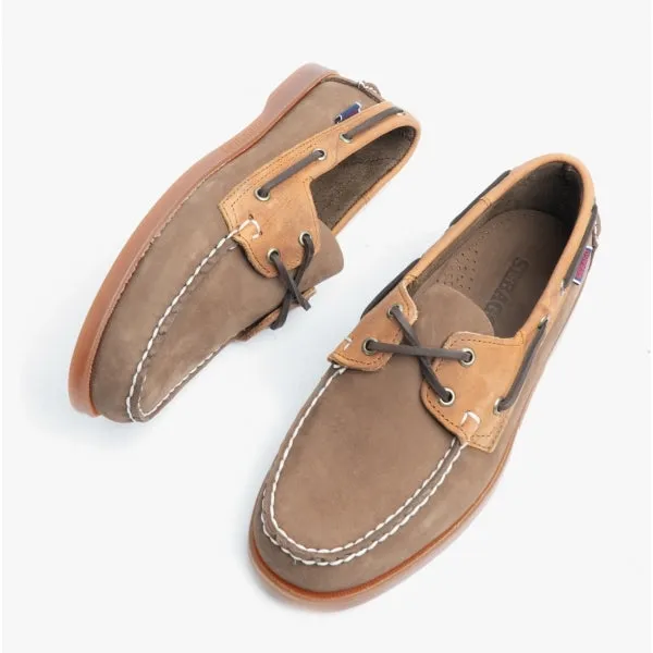 Sebago PORTLAND ROOKIES Mens Leather Deck Shoes Dark Brown