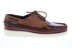Sebago Seneca 70015T0 Mens Brown Leather Loafers & Slip Ons Boat Shoes
