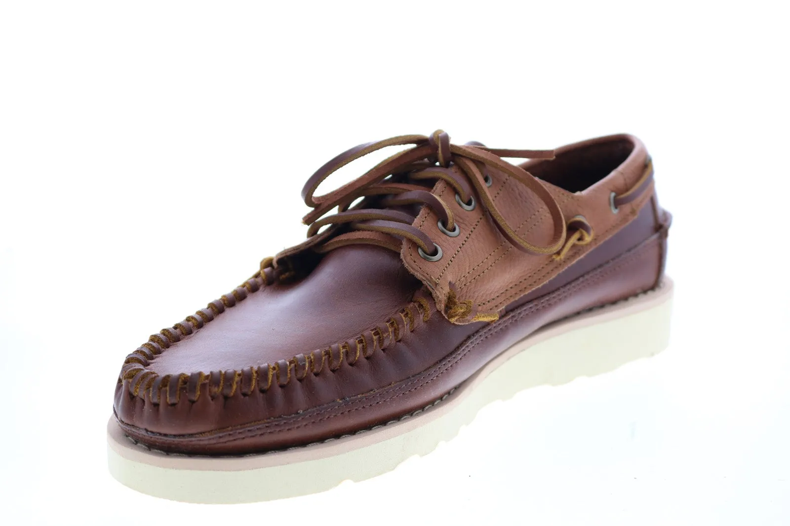 Sebago Seneca 70015T0 Mens Brown Leather Loafers & Slip Ons Boat Shoes