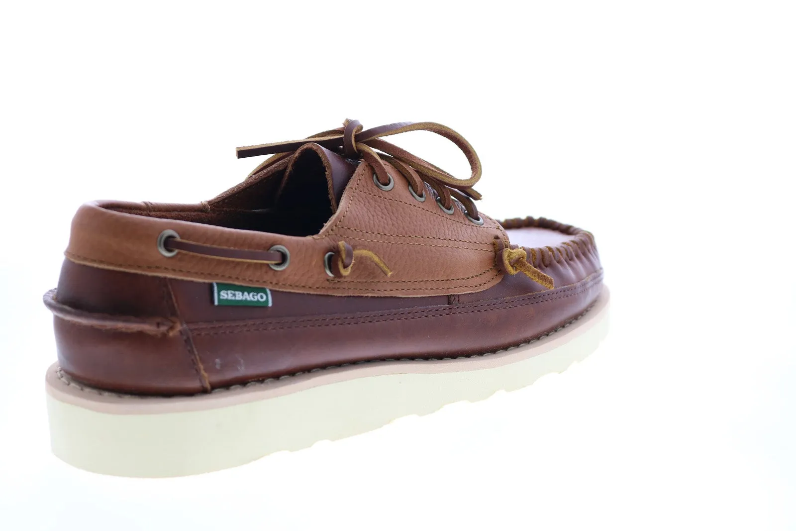Sebago Seneca 70015T0 Mens Brown Leather Loafers & Slip Ons Boat Shoes
