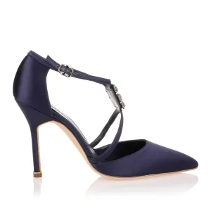 Seneca 105 satin navy pump