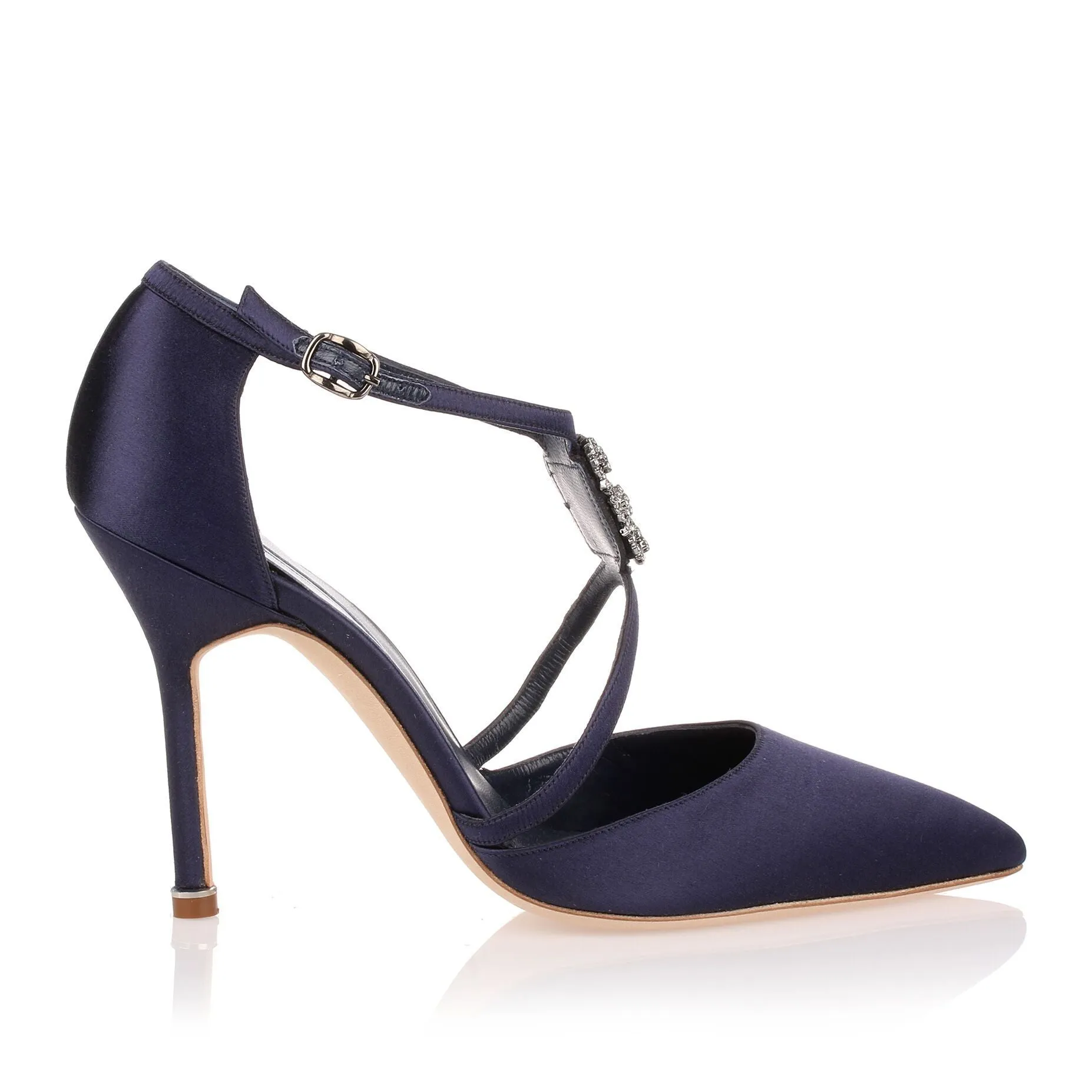 Seneca 105 satin navy pump