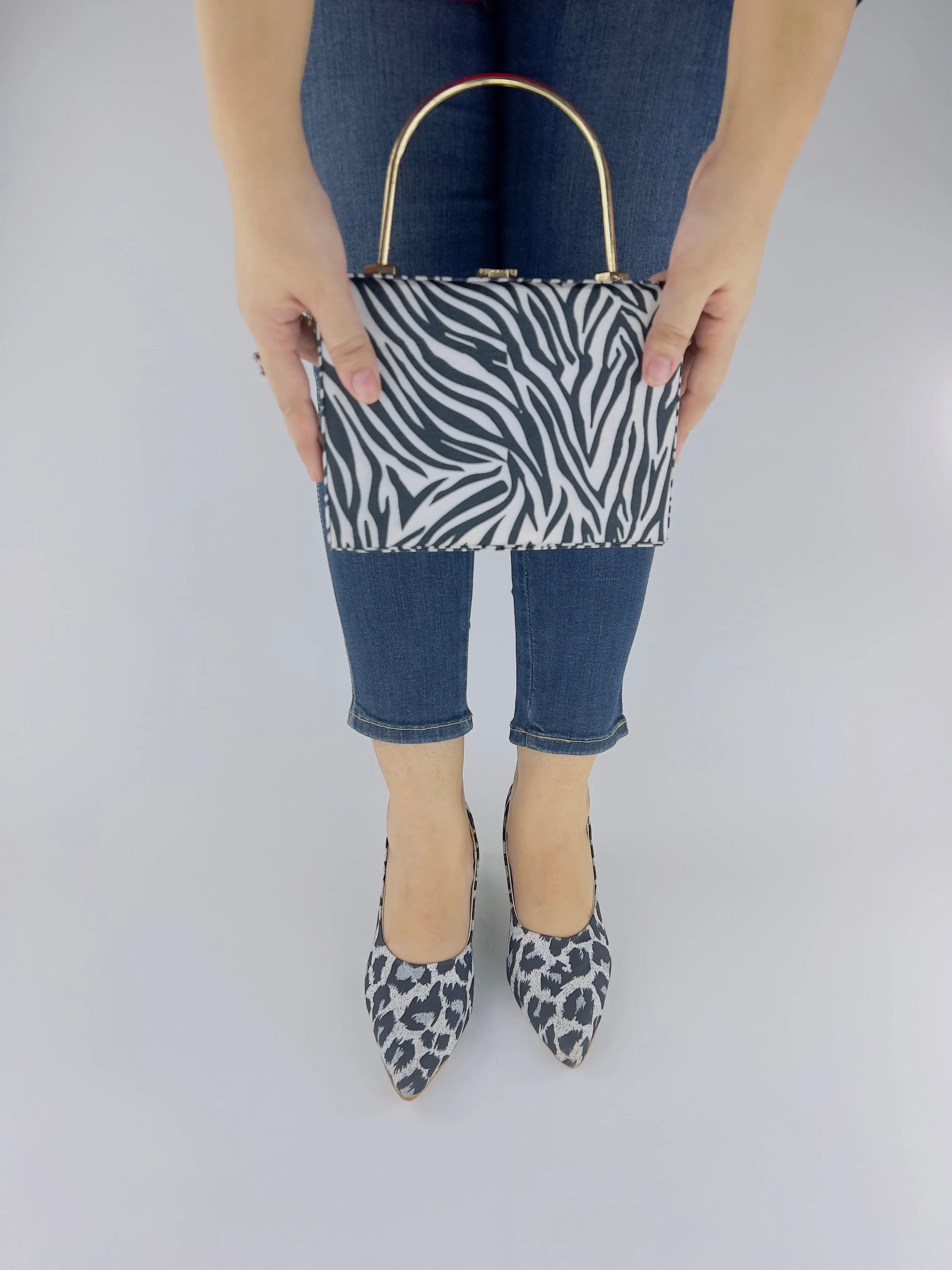Sissy Leopard Print Black-White Pumps Heels-11043