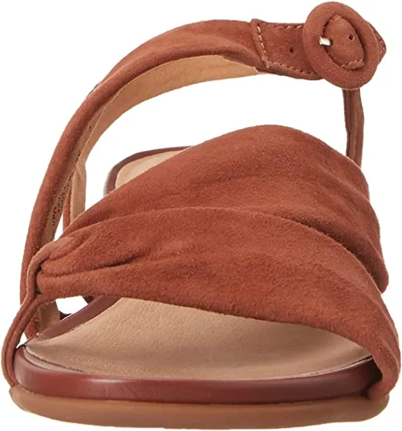 SoftWalk Women's Flat Sandals, Brown Toffee Suede, 7.5