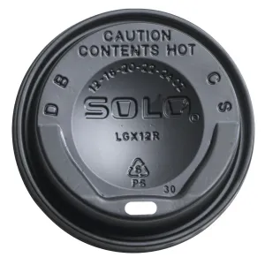 Solo LGXBK2-0004 Black Plastic Gourmet Dome Lid - For Trophy Plus Cups (Case of 1500)