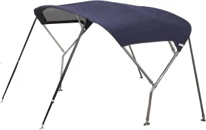 Stainless Steel Sailboat Biminii 25mm Tube Heavy-Duty Boat-Cover Top Canopy Water Sun Proof UV Protection Blue (Color : 2.4m 2.7m Blue)