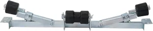 Supports Keel with Adjustable Boat Trailer Bracket, Heavy-Duty Rubber Rollers, Capacity 1102 lbs, Silver