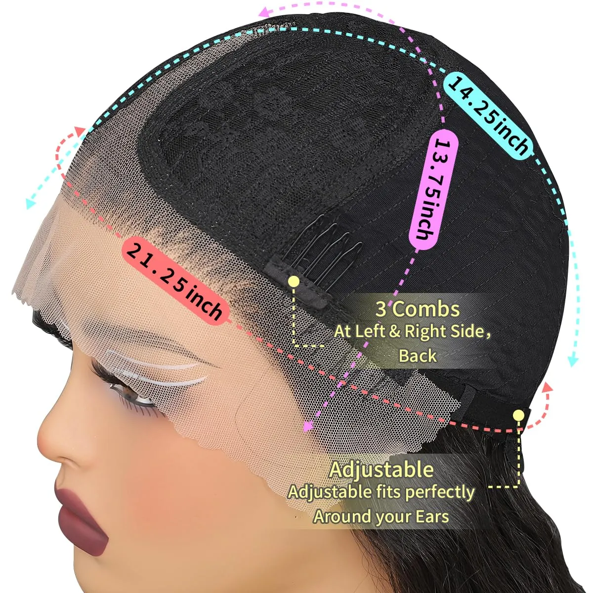 Synthetic Lace Front Wigs Pre Plucked Natural Wavy Wig Ready to Wear Glueless 13x4x1 Middle Part Lace Front for Black Women Daily Party Wear