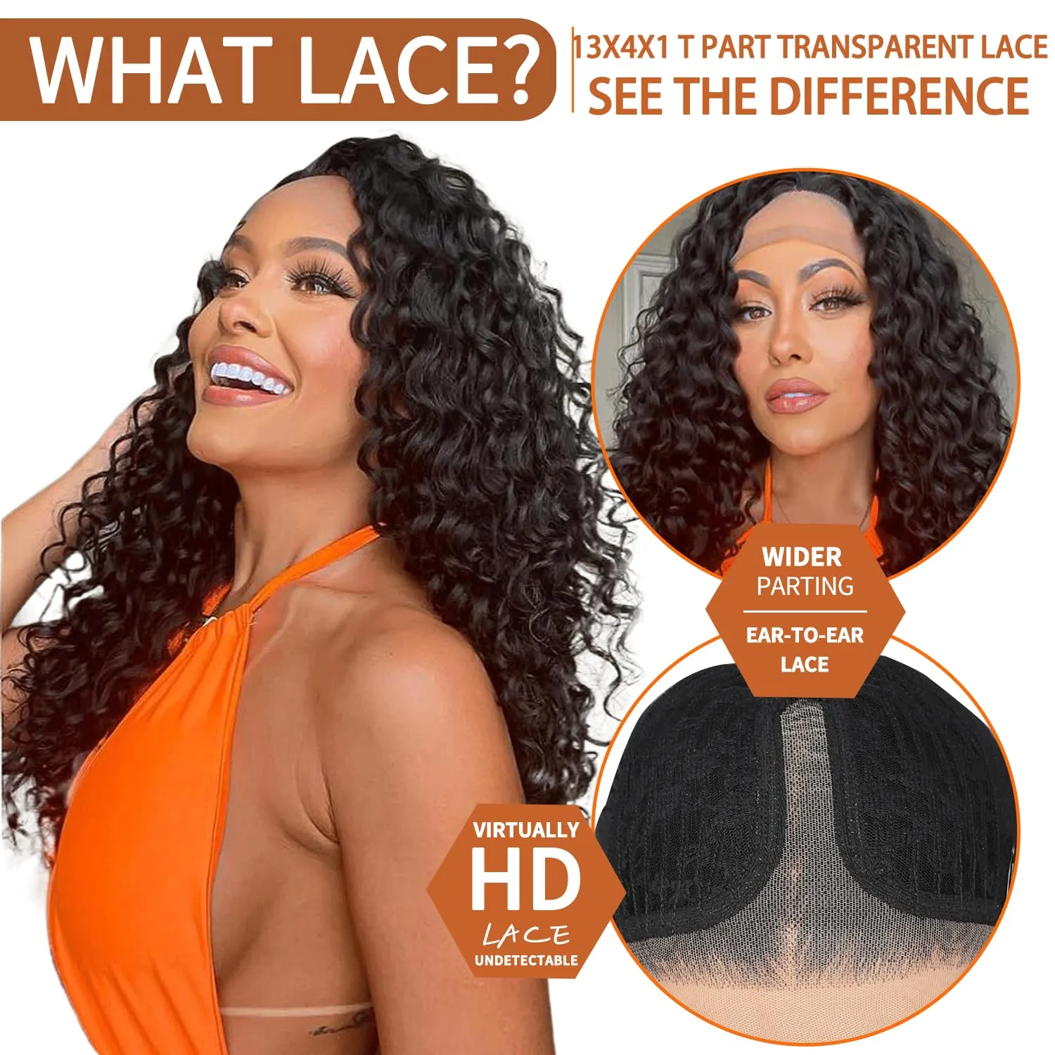 Synthetic Lace Front Wigs Pre Plucked Natural Wavy Wig Ready to Wear Glueless 13x4x1 Middle Part Lace Front for Black Women Daily Party Wear