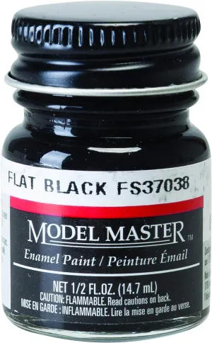 Testor Corp. Flat Black (FS37038) 1/2 oz Enamel Paint Bottle