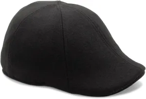 The Original UFC Six Panel Boston Scally Cap - Flat Cap Fitted Hat for Men - Black