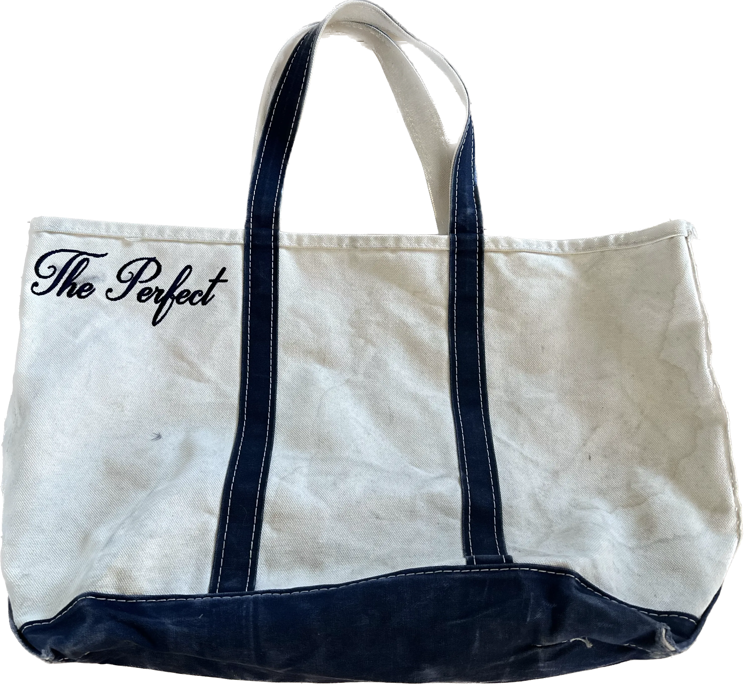 The Perfect Navy and White Tote