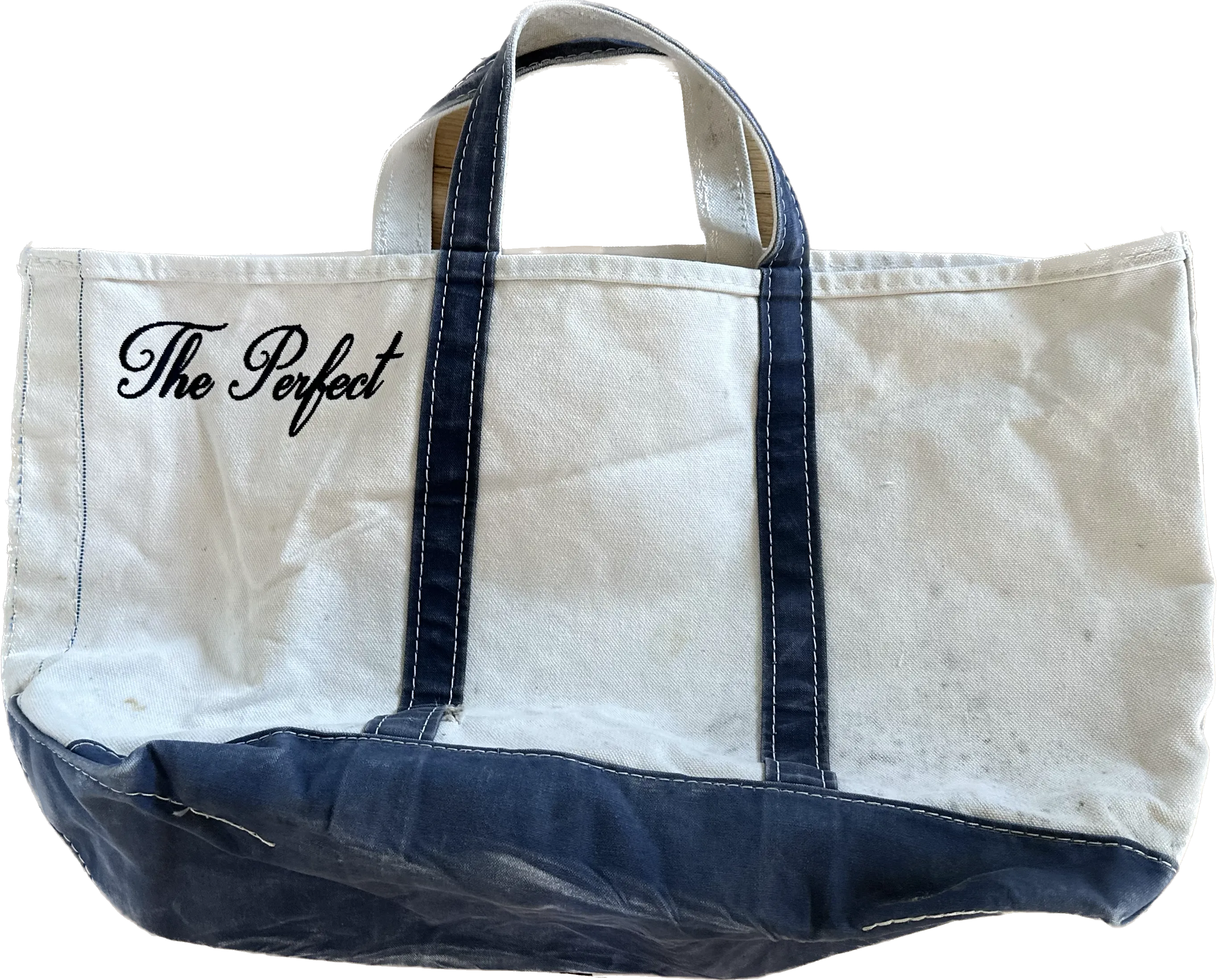 The Perfect Navy and White Tote
