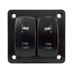 Trim Tabs Switch Panel (ON)-Off-(ON) Momentary Rocker Switch Panel for Marine Boat Console 12V/20A 24V/10A Waterproof IP68