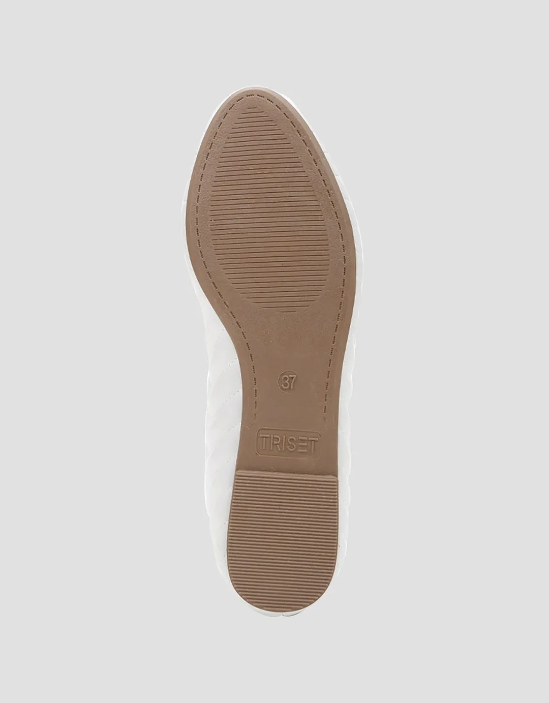 Triset Cross Stitching Sepatu Flat Ballerina Wanita