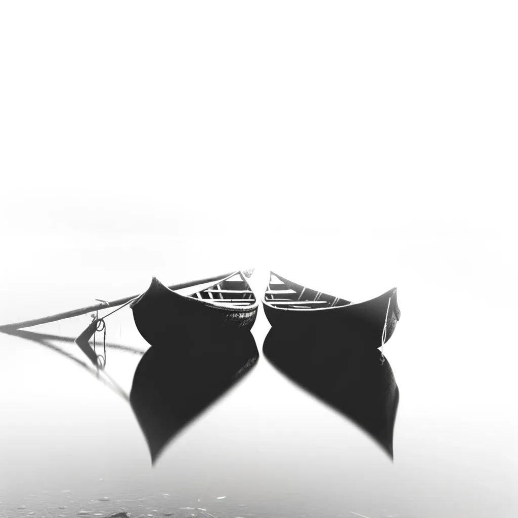 Twin Boats at Rest Canvas