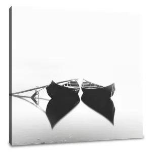 Twin Boats at Rest Canvas
