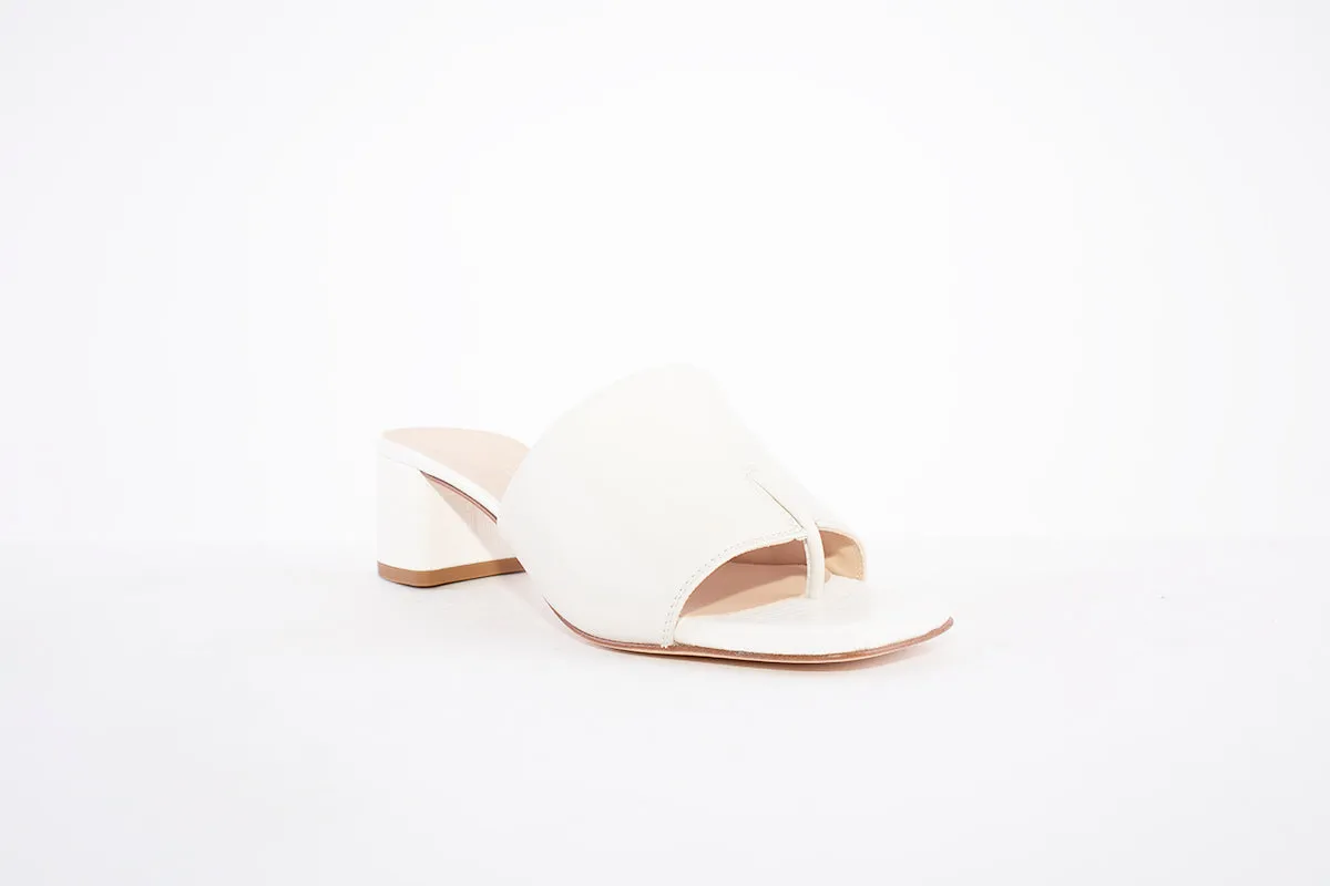 UNISA - KOZAN MEDIUM BLOCK HEEL MULE - IVORY LEATHER