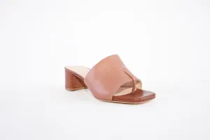 UNISA - KOZAN MEDIUM BLOCK HEEL MULE - TAN LEATHER