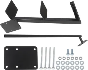 Universal Heavy Duty Steel Boat Trailer 3 Steps with Non Slip Surface, Safety Handle Black Boat Trailer Tongue Steps