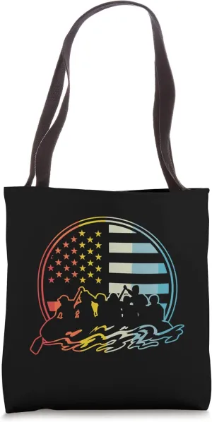 USA America Flag Rafting River Rafter Tote Bag