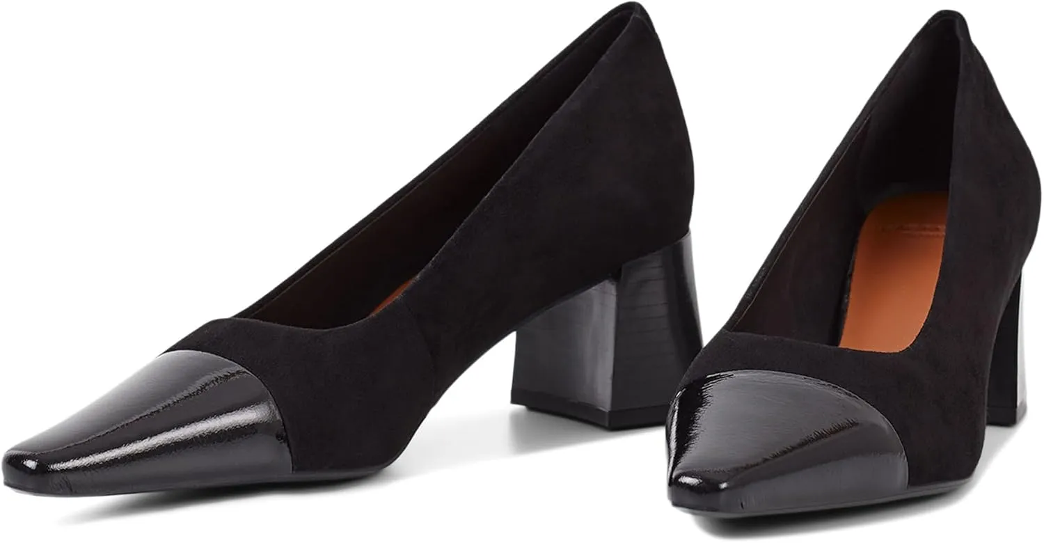 Vagabond Shoemakers Altea Suede Toe Cap Heel Black/Black EU 36 (US Women's 6) M