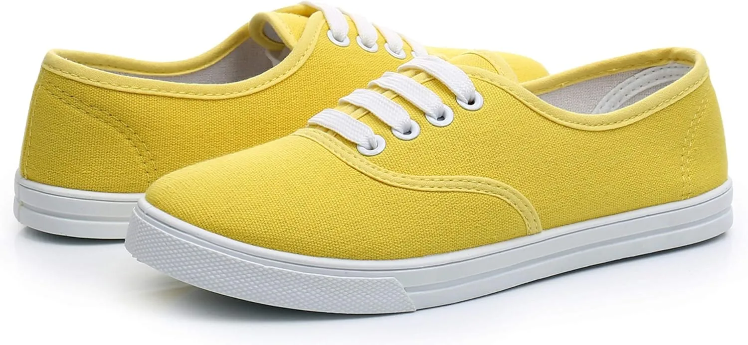 VenusCelia Women's Rainbow Canvas Lace Up SneakerⅡ