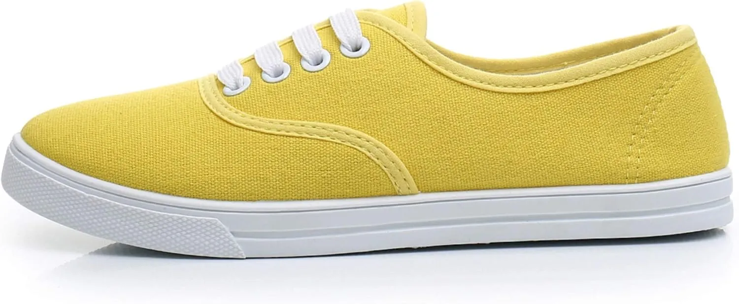 VenusCelia Women's Rainbow Canvas Lace Up SneakerⅡ