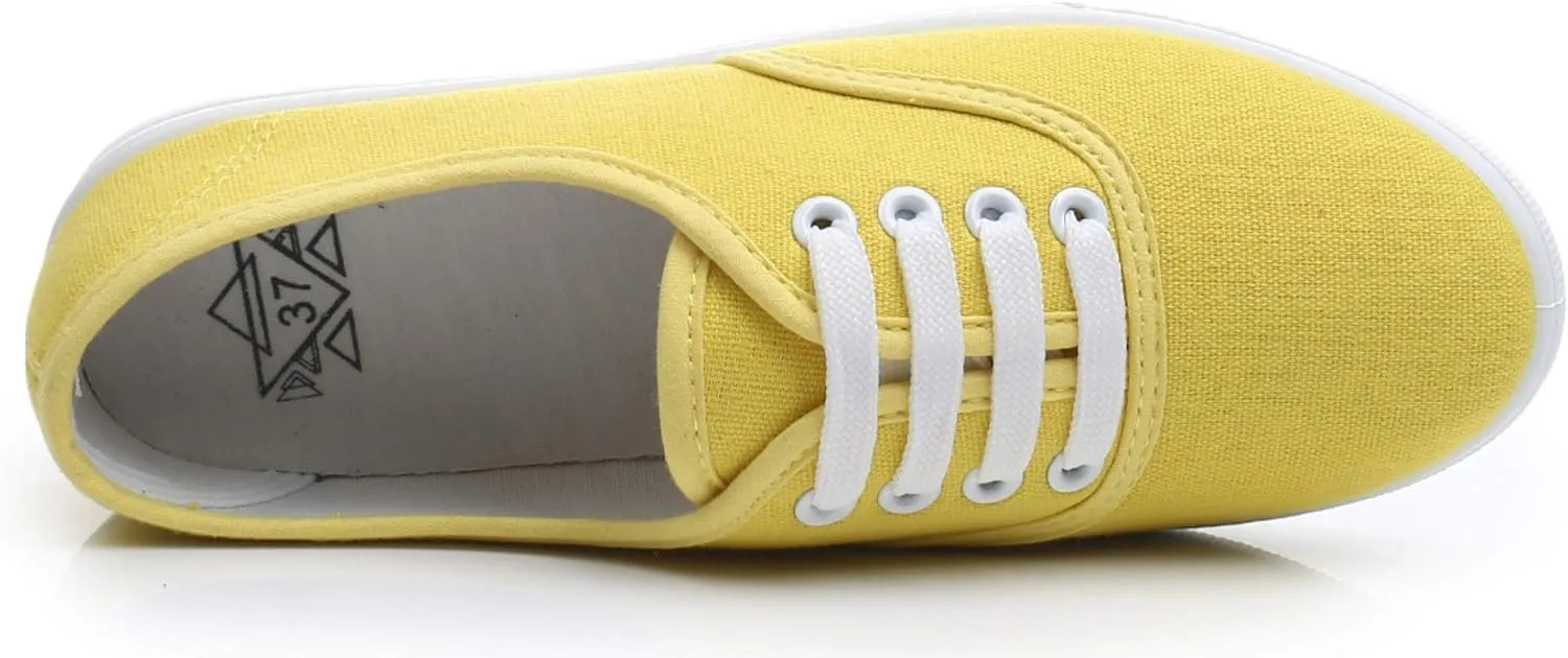 VenusCelia Women's Rainbow Canvas Lace Up SneakerⅡ