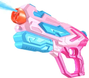 Water Gun for Kids, Super Squirt Guns Water Soaker Blaster - 4 Shooting Modes Switch - 26 Ft Long Shooting Range - Summer Water Toys Gun for Boys Girls Adults Outdoor Pool/Garden - Pink