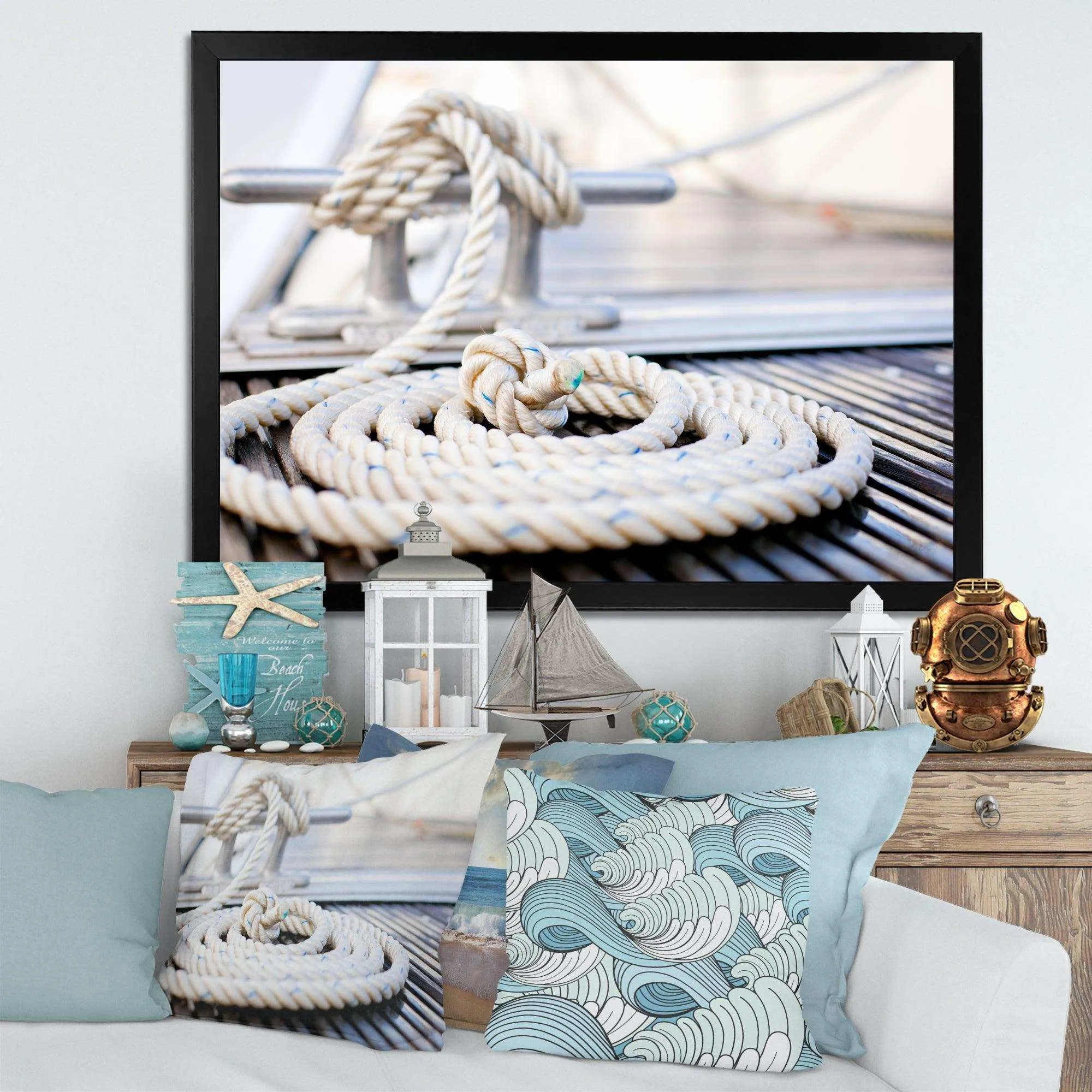White Nautical Mooring Rope