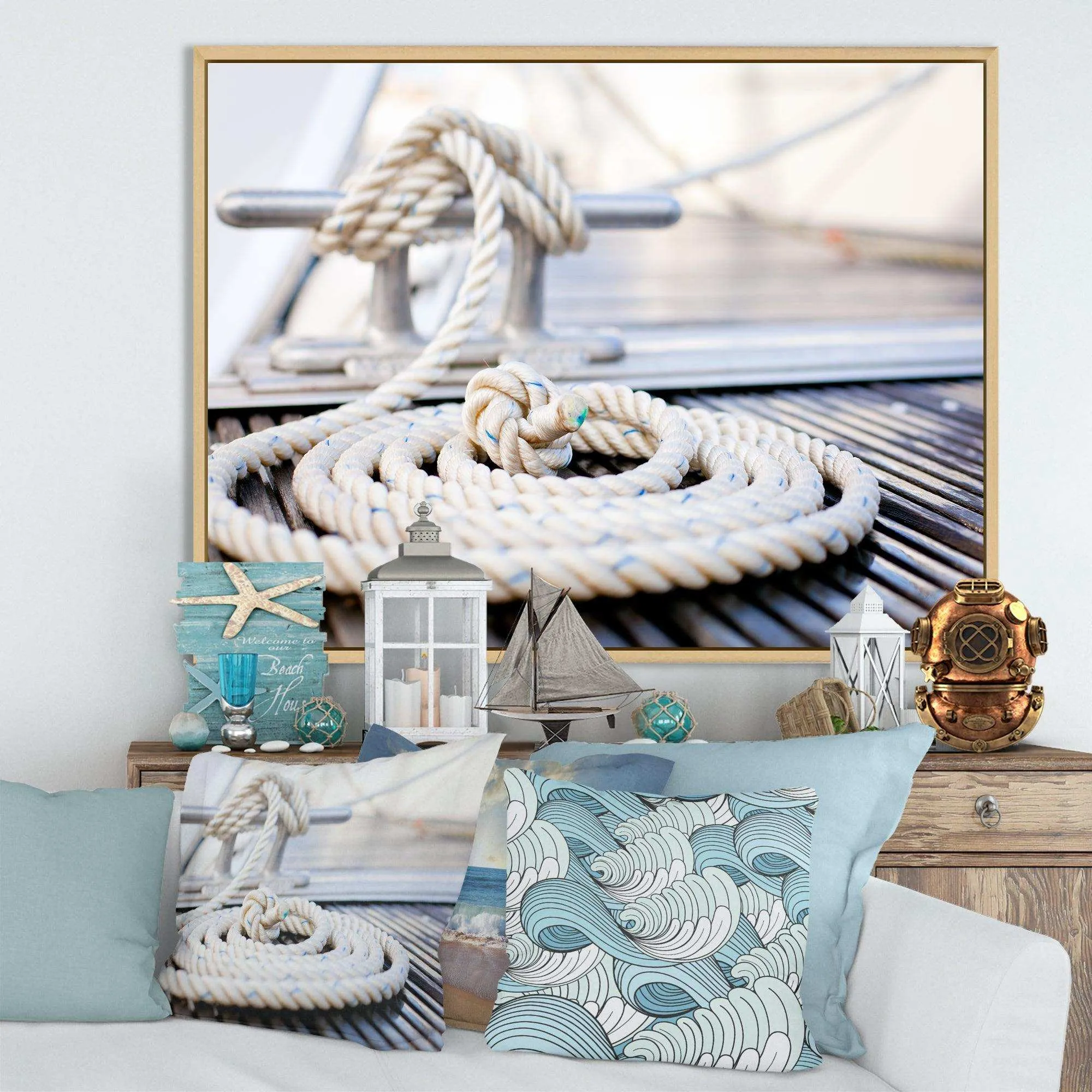 White Nautical Mooring Rope