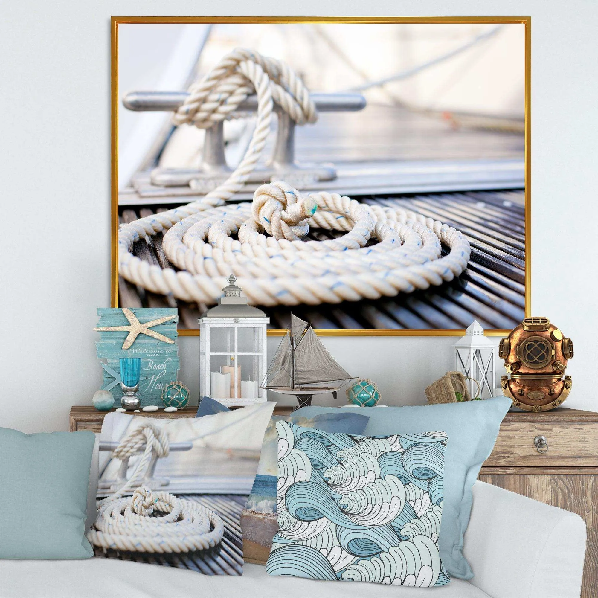 White Nautical Mooring Rope