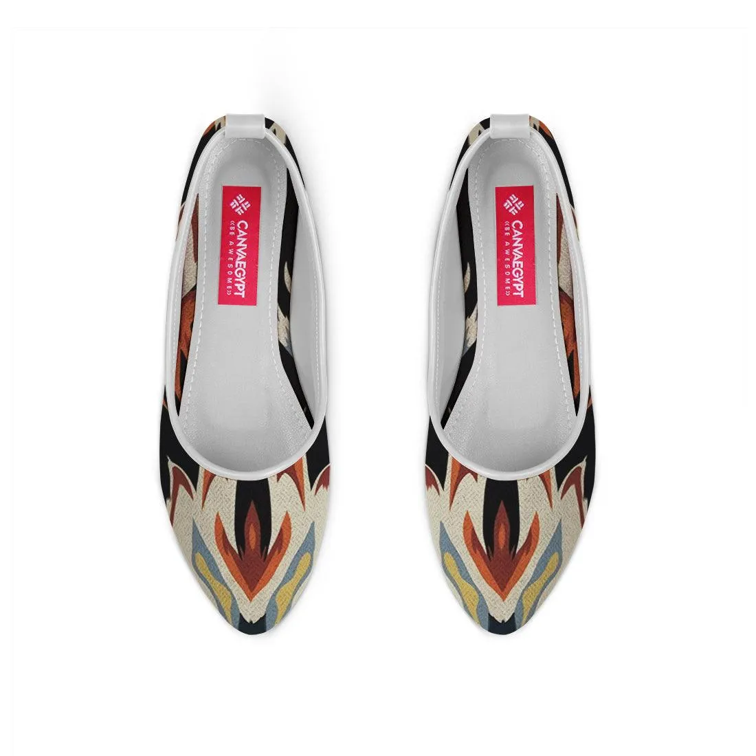 White Round Toe Shoe Flame