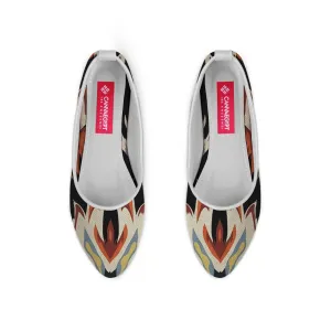 White Round Toe Shoe Flame