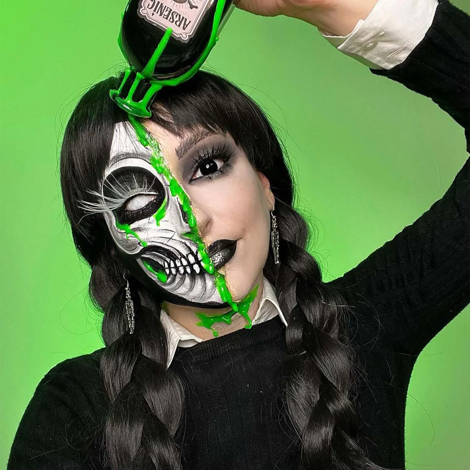 WIGER Long Black Wigs with Bangs Straight Black Hair Dye Wig for Women Long Bangs wig Full Black Cosplay Wig for Girls Synthetic Heat Resistant Natural Hair for Daily or Costumes (1B with Bangs)