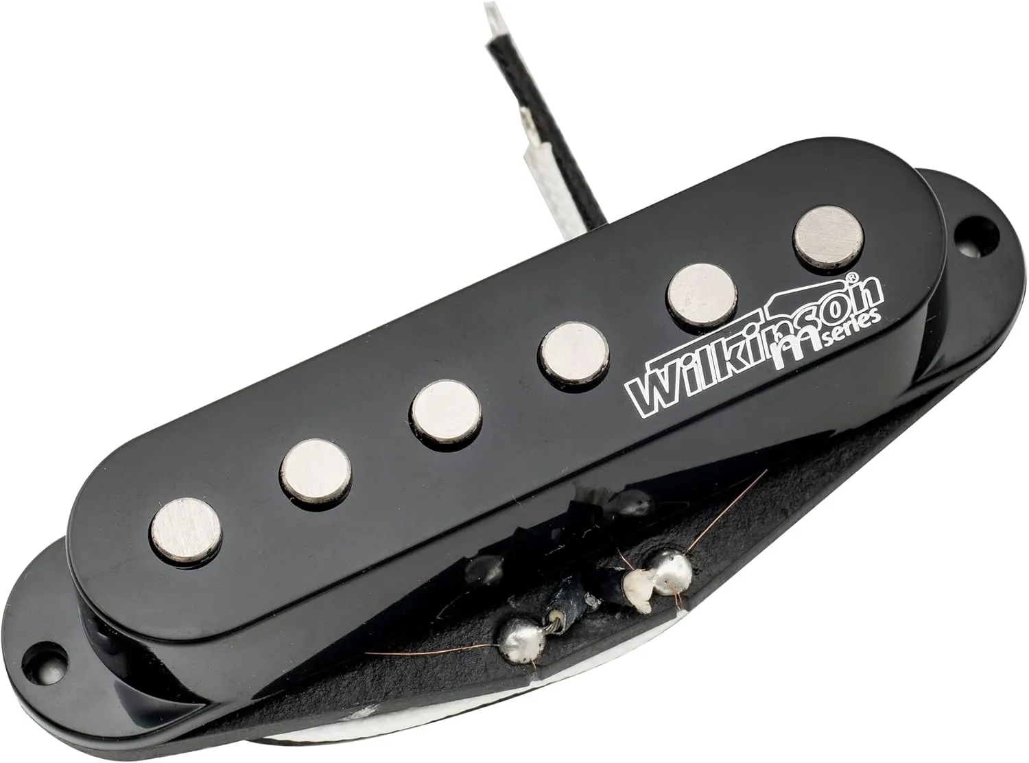 Wilkinson M Series High Output Alnico 5 Strat Single Coil Neck Pickup for Stratocaster Electric Guitar, Black