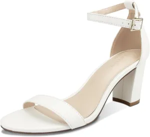 Women's Chunk Low Heel Pump Sandals, Heels for Women Open Toe Ankle Strap Chunky Heel Sandals