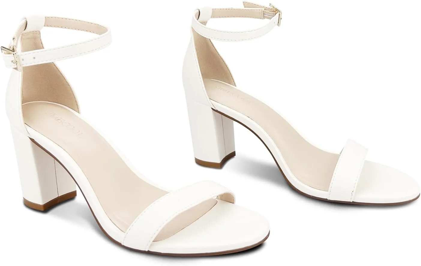 Women's Chunk Low Heel Pump Sandals, Heels for Women Open Toe Ankle Strap Chunky Heel Sandals