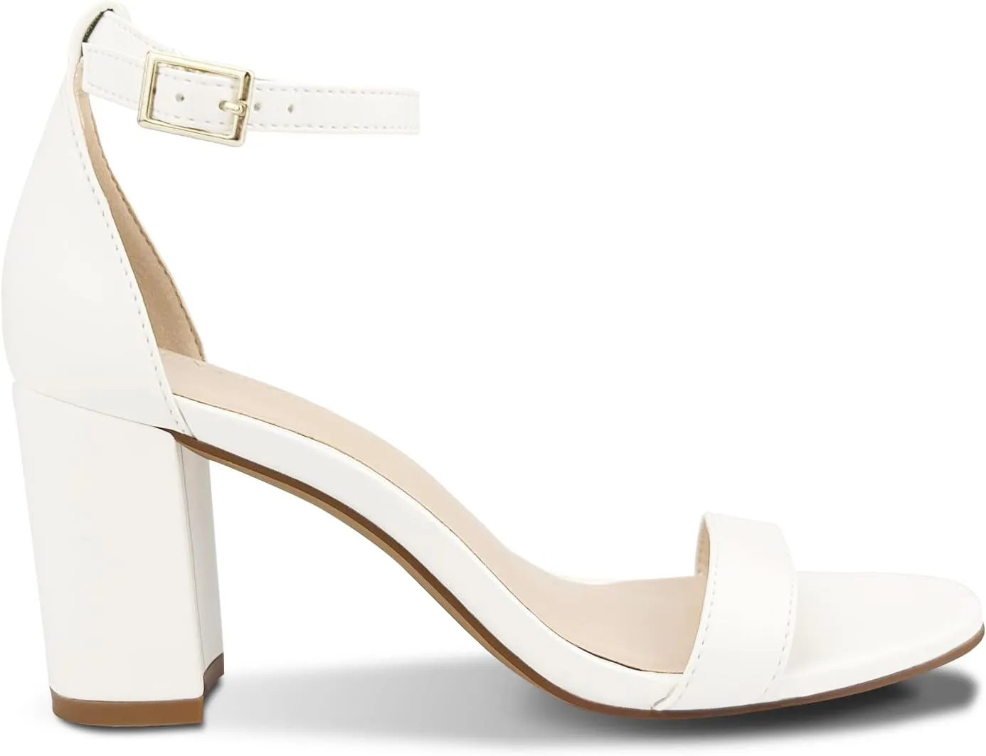 Women's Chunk Low Heel Pump Sandals, Heels for Women Open Toe Ankle Strap Chunky Heel Sandals