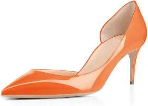Women's D'Orsay Pumps Stiletto High Heel Shoes Slip On Sexy Pointed Toe Dress Pumps Shoes