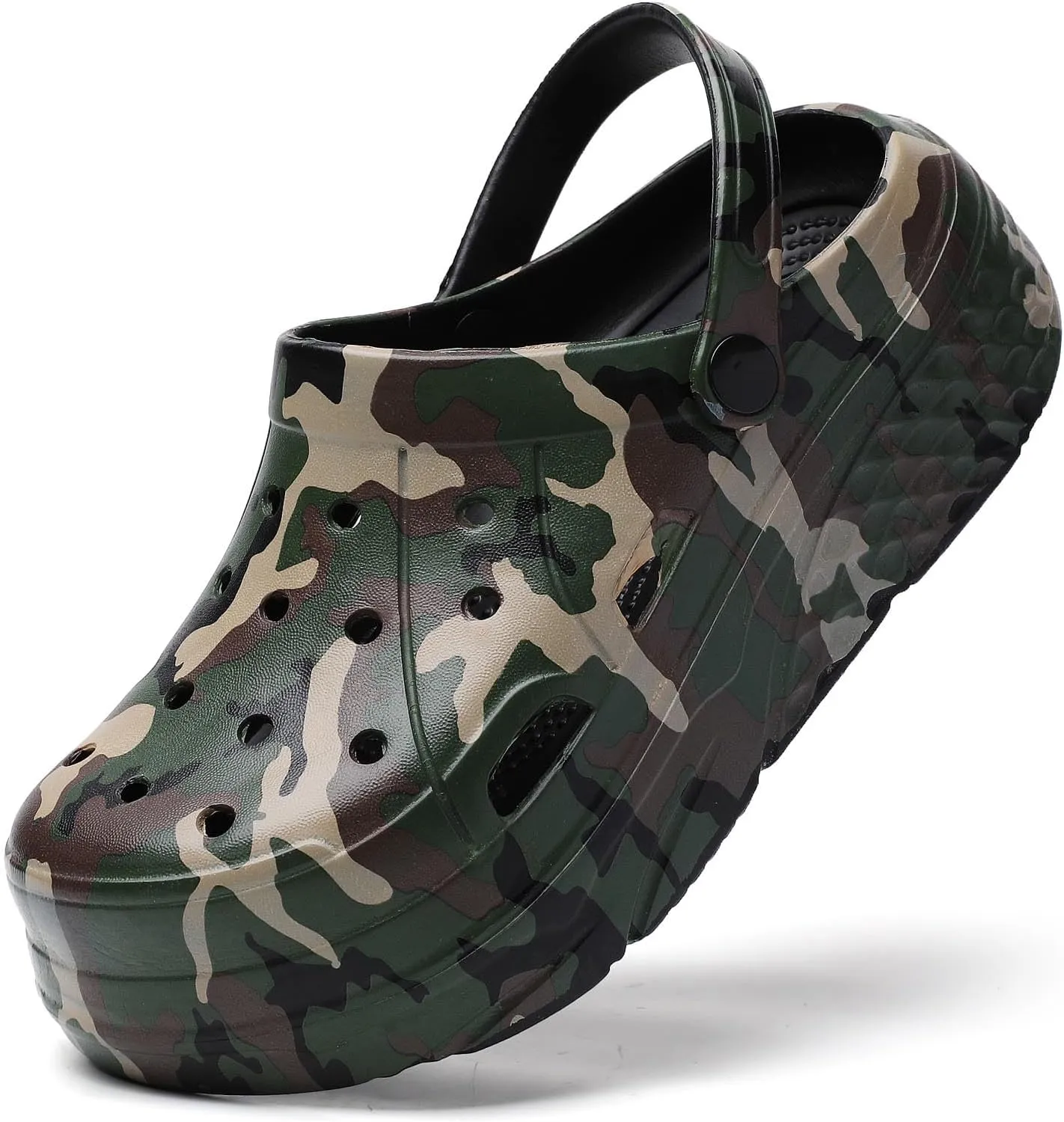 Women’s Platform Clogs Gardener Garden Shoes Hight Heels Mules Clog Slip on Wedge Sandals