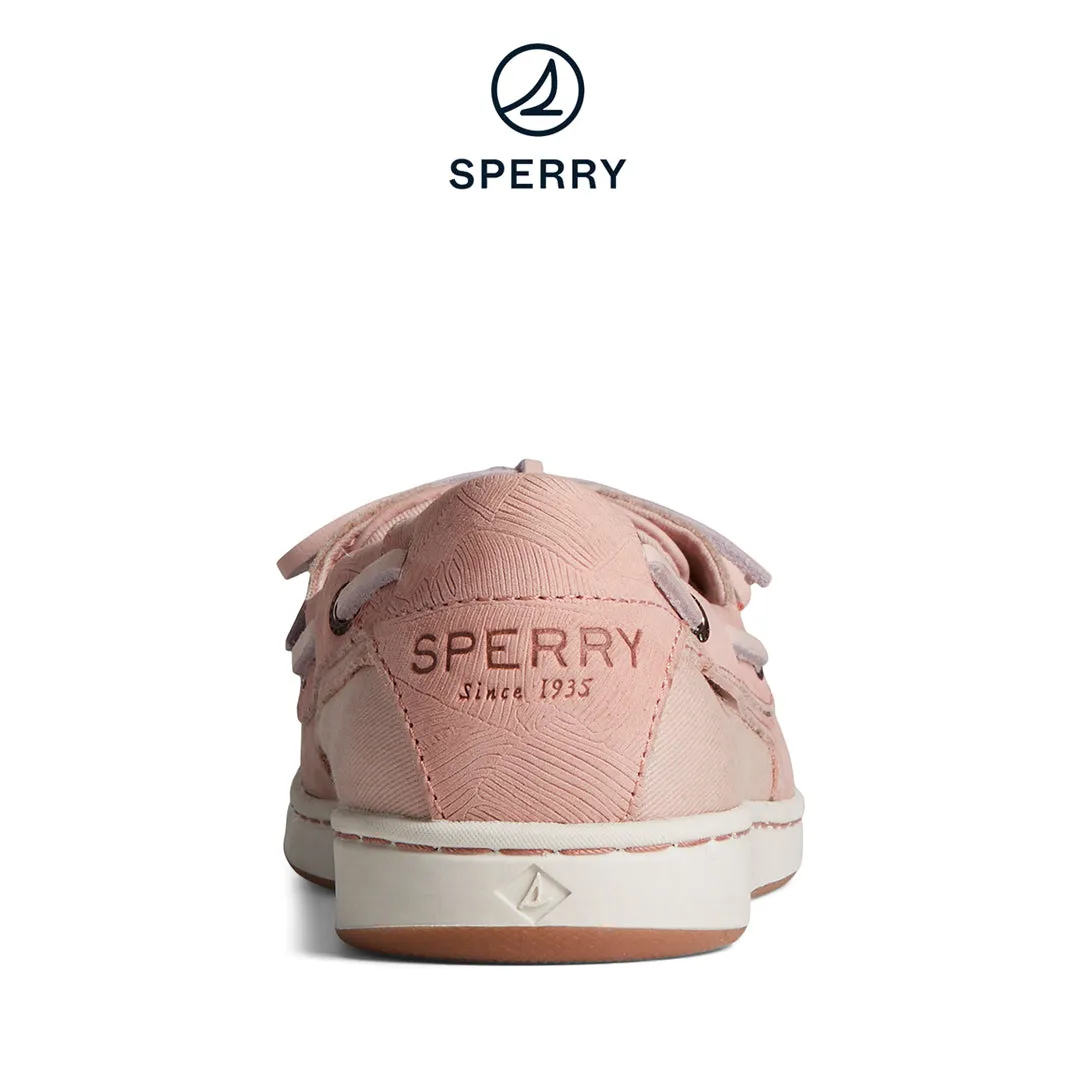 Women's Starfish Palm Emboss 1-Eye Boat Shoe Rose (STS88615)