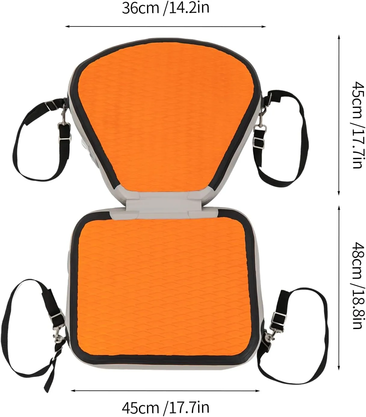 WOQLIBE Kayak Seat, Thicken Seat Cushion with Back Support, Portable Foldable Paddle Board Seat, Kayak Accessories for Kayak, Canoe, Fishing