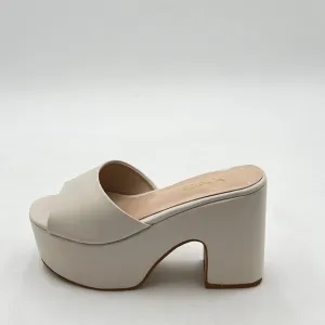 XYD Women Open Round Toe Slip On Platform Slide Sandals High Chunky Block Heel