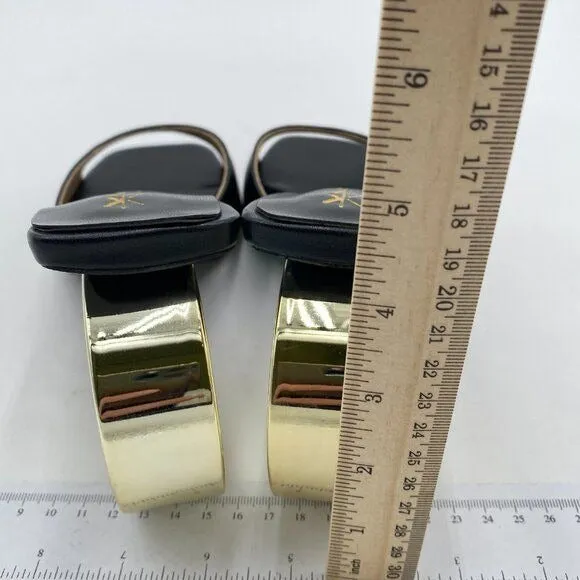 XYD Women Summer Chic Open Square Toe Slide Sandals Round Circle High Heels