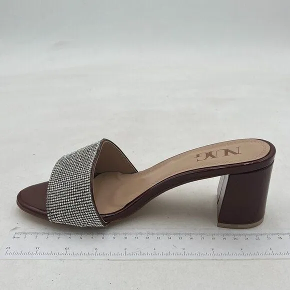 XYD Women's Pattie High Block-Heeled Mule Sandal