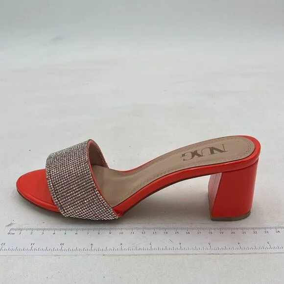 XYD Women's Pattie High Block-Heeled Mule Sandal